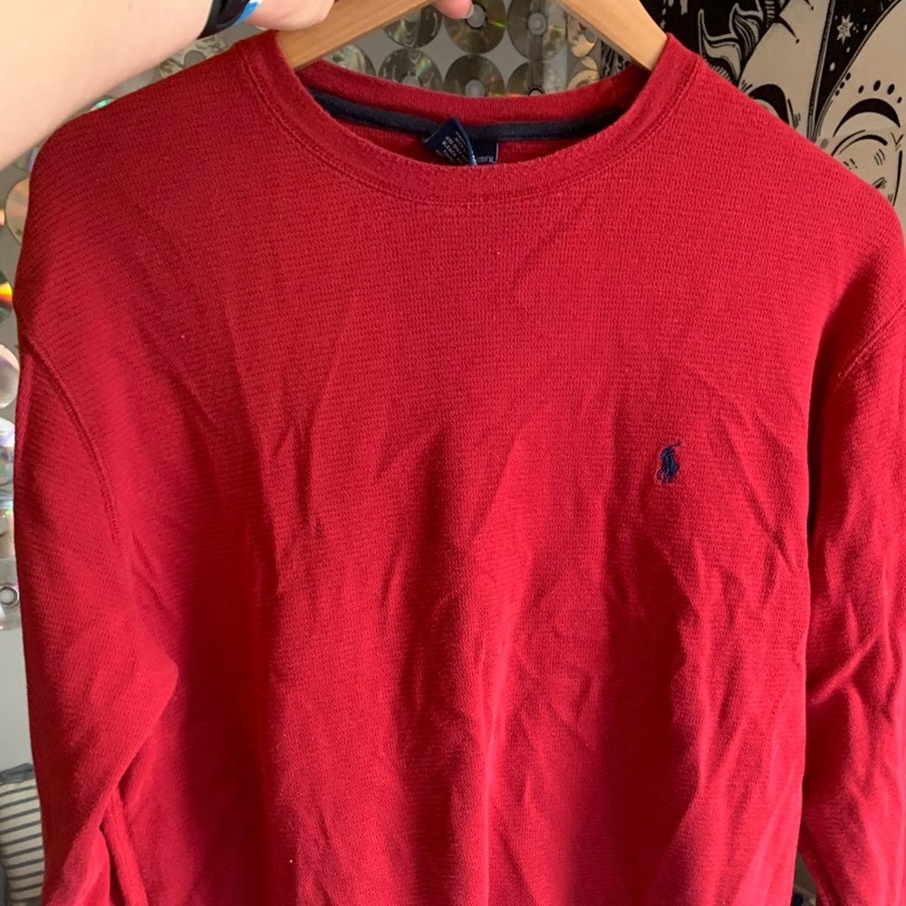 authentic polo ralph lauren long sleeve sleep shir